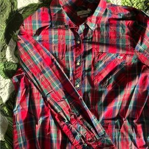 Vineyard Vines Holiday Plaid Button Down Shirt! Like New!